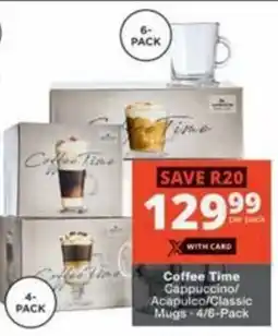 Checkers Hyper Coffee Time Cappuccino/ Acapulco/ Classic Mugs offer