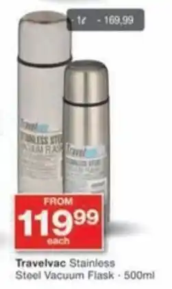 Checkers Hyper Travelvac Stainless Steel Vacuum Flask offer
