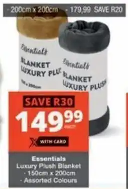 Checkers Hyper Essentials Luxury Plush Blanket offer