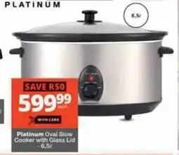 Checkers Hyper Platinum Oval Slow Cooker with Glass Lid offer