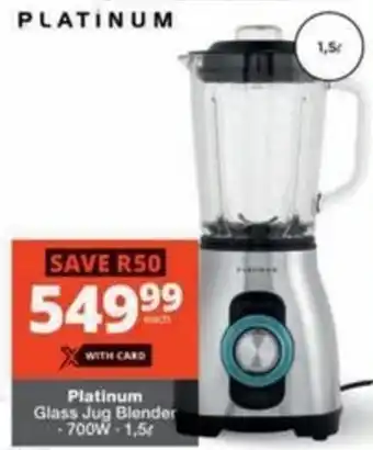Checkers Hyper Platinum Glass Jug Blender offer