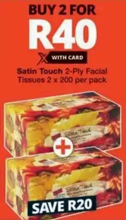 Satin Touch 2-Ply Facial Tissues