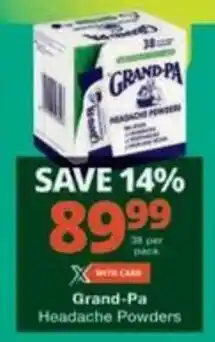 Checkers Hyper Grand-Pa Headache Powders offer
