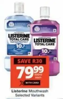 Listerine Mouthwash Selected Variants