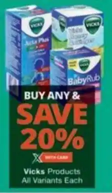 Vicks Products All Variants Each