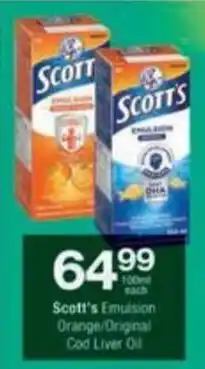 Checkers Hyper Scott's Emulsion Orange/Original Cod Liver Oil offer