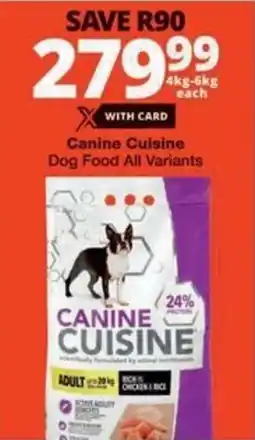 Checkers Hyper Canine Cuisine Dog Food All Variants offer