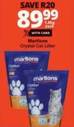 Checkers Hyper Marltons Crystal Cat Litter offer