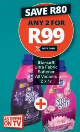 Checkers Hyper Sta-soft Ultra Fabric Softener All Variants offer