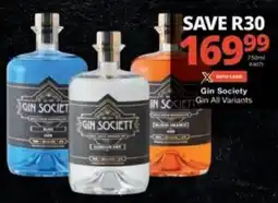 Checkers Hyper Gin Society Gin All Variants offer