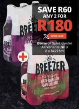 Checkers Hyper Bacardi Spirit Cooler All Variants NRB offer