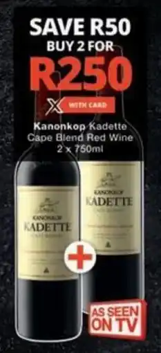 Checkers Hyper Kanonkop Kadette Cape Blend Red Wine offer