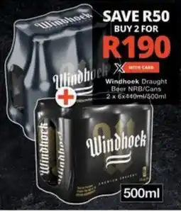 Checkers Hyper Windhoek Draught Beer NRB/Cans offer