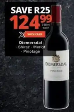 Checkers Hyper Diemersdal Shiraz, Merlot, Pinotage offer