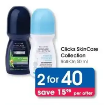 Clicks Clicks SkinCare Collection Roll-On offer