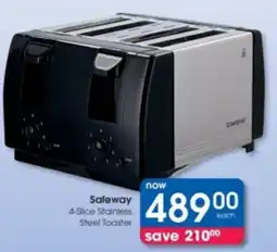 Clicks Safeway 4-Slice Stainless Steel Toaster offer