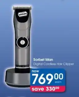 Clicks Sorbet Man Digital Cordless Hair Clipper offer