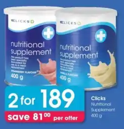 Clicks Nutritional Supplement