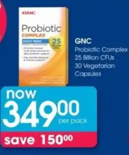 Clicks GNC Probiotic Complex 25 Billion CFUs 30 Vegetarian Capsules offer