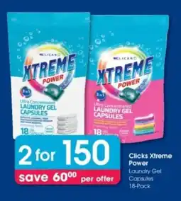 Clicks Clicks Xtreme Power Laundry Gel Capsules offer