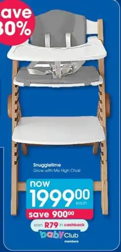 Clicks Snuggletime Grow with Me High Chair offer