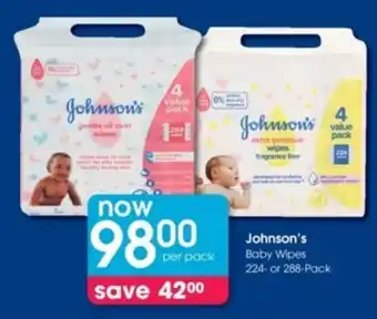 Clicks Johnson's Baby Wipes offer