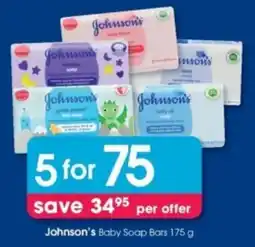Clicks Johnson's Baby Soap Bars offer