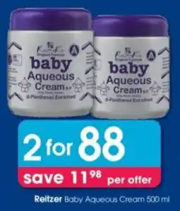 Clicks Reitzer Baby Aqueous Cream offer