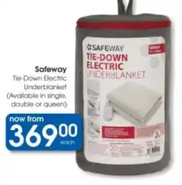 Clicks Safeway Tie-Down Electric Underblanket offer