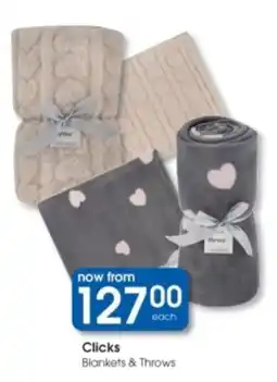 Clicks Blankets & Throws
