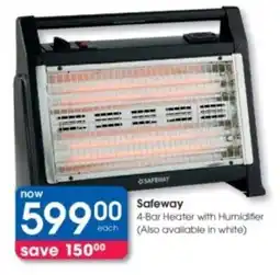 Clicks Safeway 4-Bar Heater with Humidifier offer