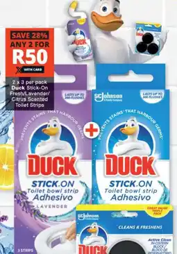 Checkers Duck Stick-On Fresh/ Lavender/ Citrus Scented Toilet Strips offer