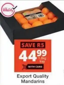 Checkers Export Quality Mandarins offer