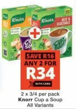 Checkers Knorr Cup a Soup All Variants offer