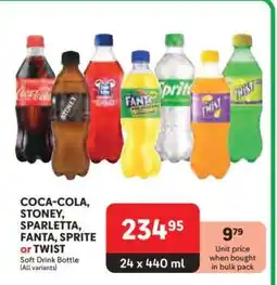 Makro COCA-COLA, STONEY, SPARLETTA, FANTA, SPRITE or TWIST offer