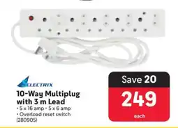 Makro Electrix 10-Way Multiplug with 3 m Lead offer