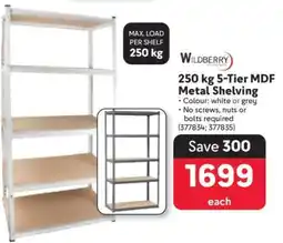 Makro 250 kg 5-Tier MDF Metal Shelving offer