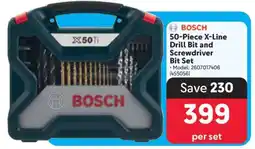 Makro BOSCH 50-Piece X-Line Drill Bit and Screwdriver Bit Set offer