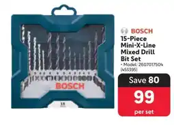 Makro Bosch 15-Piece Mini-X-Line Mixed Drill Bit Set offer