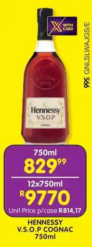 Shoprite Hennessy V.S.O.P Cognac 750ml offer