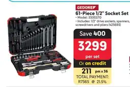 Makro GEDORE 61-Piece 1/2'' Socket Set offer