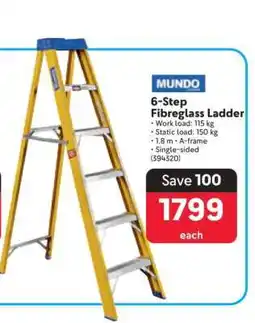 Makro MUNDO 6-Step Fibreglass Ladder offer