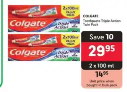 Makro COLGATE Toothpaste Triple Action Twin Pack offer