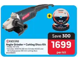 Makro Kyocera Angle Grinder + Cutting Discs Kit offer