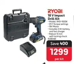Makro RYOBI 18 V Impact Drill Kit offer