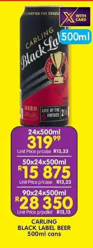 Shoprite CARLING BLACK LABEL BEER offer