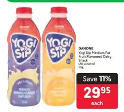 Makro DANONE Yogi Sip Medium Fat Fruit Flavoured Dairy Snack offer