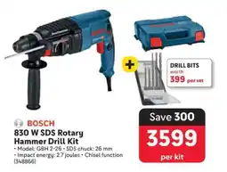 Makro BOSCH 830 W SDS Rotary Hammer Drill Kit offer