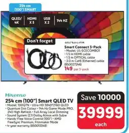Makro Hisense 254 cm (100) SMART QLED TV offer