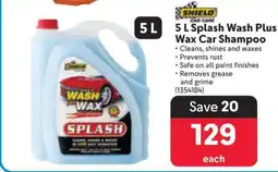Makro 5 L Splash Wash Plus Wax Car Shampoo offer